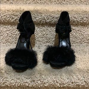 Micheal Kors  with black fur and color black